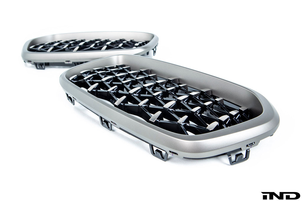 BMW F39 X2 Burnished Aluminum Front Grille Set - Mesh