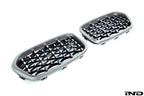 BMW F39 X2 Burnished Aluminum Front Grille Set - Mesh