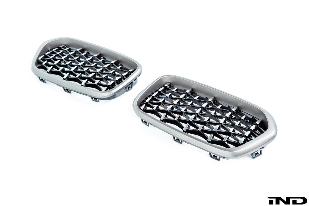 BMW F39 X2 Burnished Aluminum Front Grille Set - Mesh