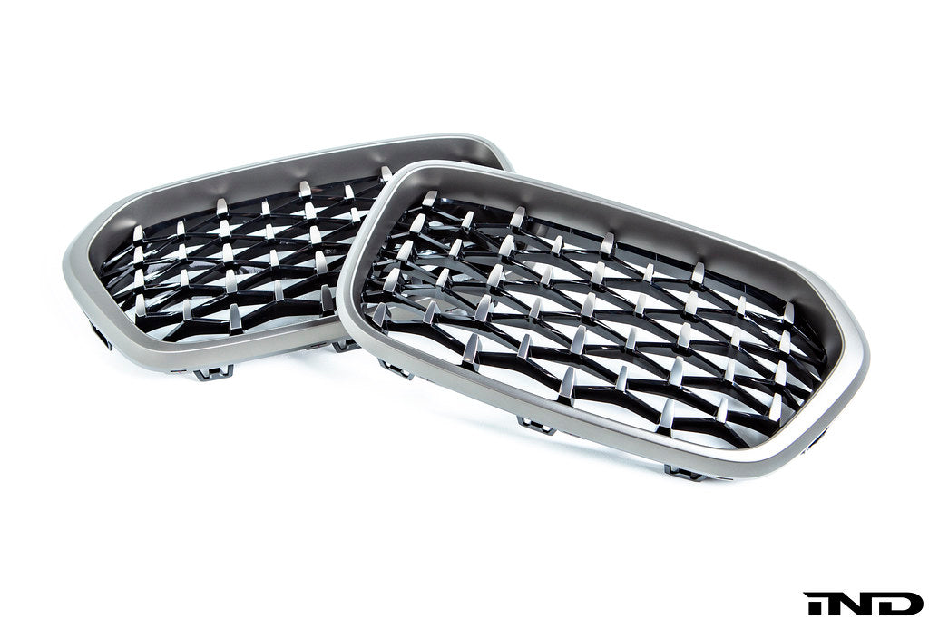 BMW F39 X2 Burnished Aluminum Front Grille Set - Mesh