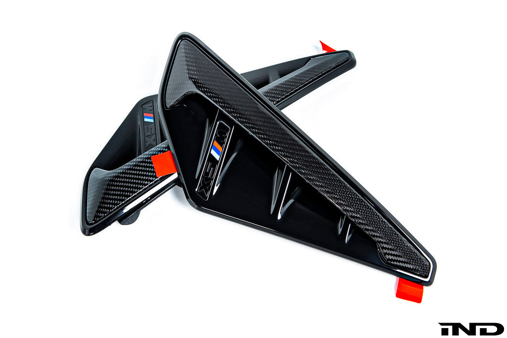 IND F95 Pre-LCI X5M  Carbon Side Grille Set