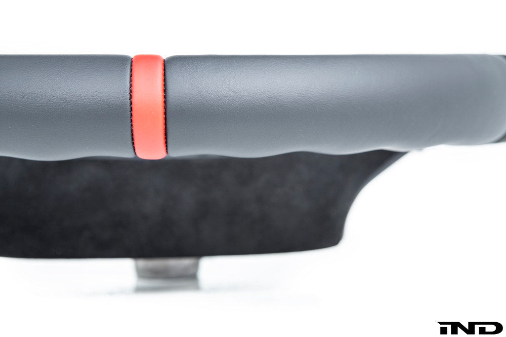 BMW M Performance G-Chassis Steering Wheel - Red Stripe + Silver Grey Stitching