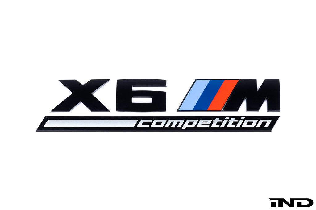BMW F96 X6M Competition Trunk Emblem - Gloss Black