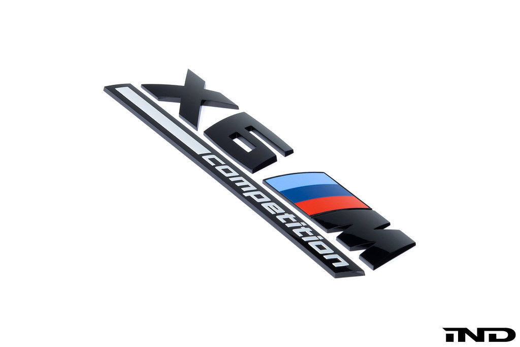 BMW F96 X6M Competition Trunk Emblem - Gloss Black
