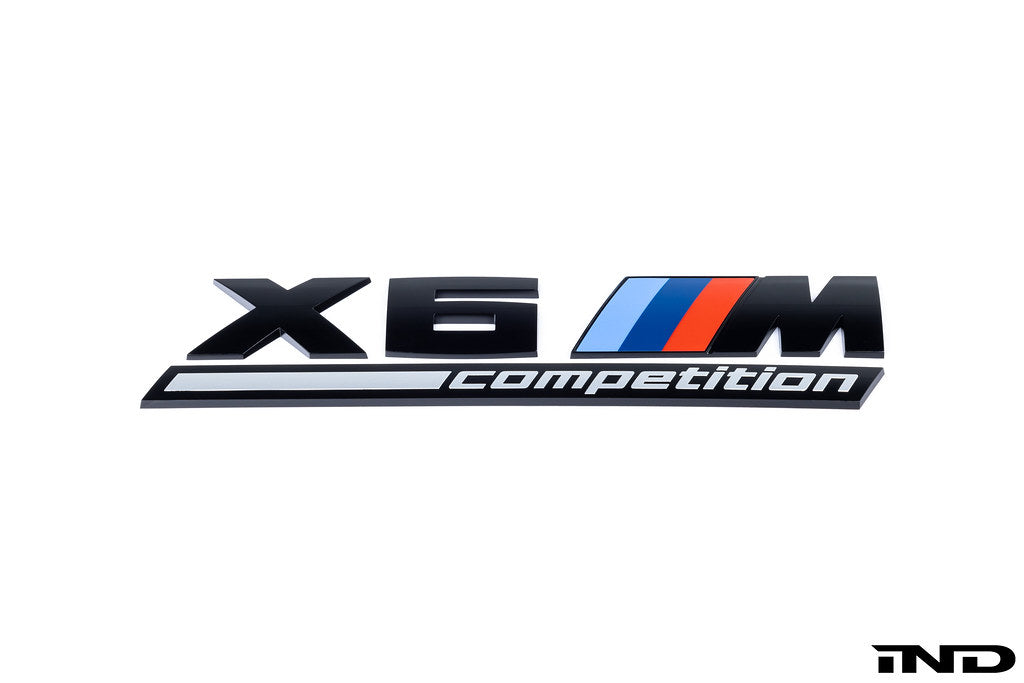 BMW F96 X6M Competition Trunk Emblem - Gloss Black