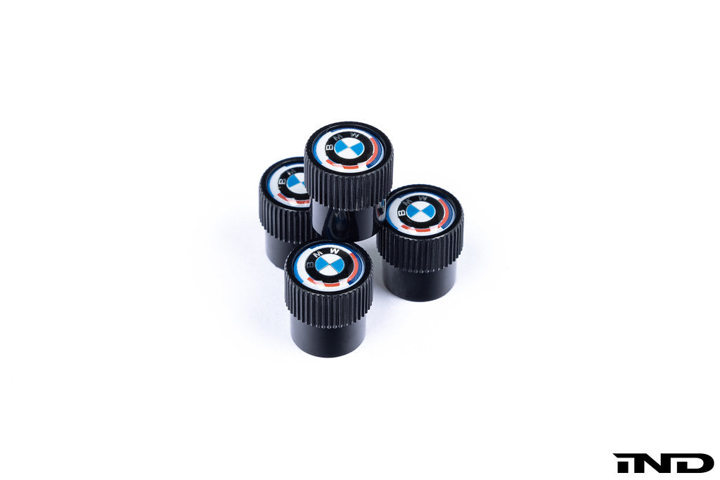 BMW M 50 Year Anniversary Heritage Valve Stem Cap Set - Black
