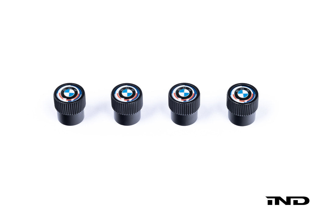BMW M 50 Year Anniversary Heritage Valve Stem Cap Set - Black