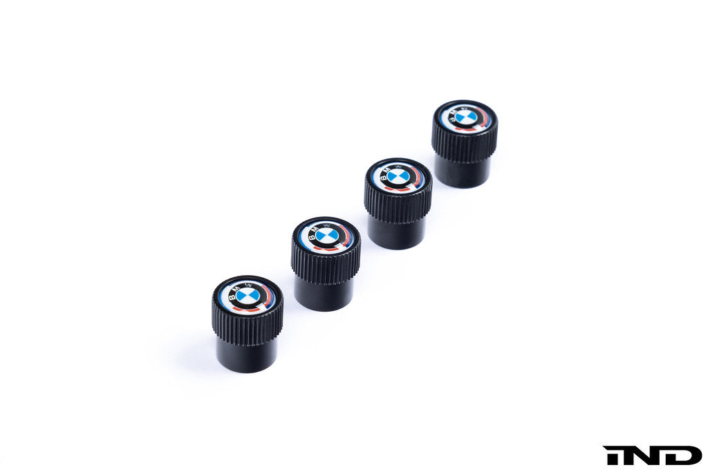 BMW M 50 Year Anniversary Heritage Valve Stem Cap Set - Black
