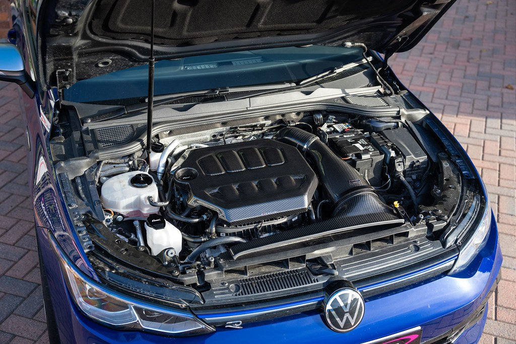 Golf R Engine Tray Eventuri VW Golf MK8 Black Carbon Engine Cover - iND Distribution