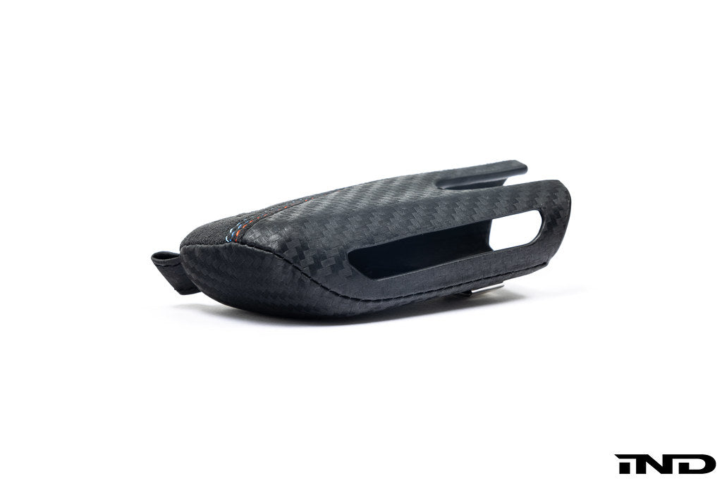 BMW M Performance Carbon with Tri-Color Stitched Alcantara Key Case