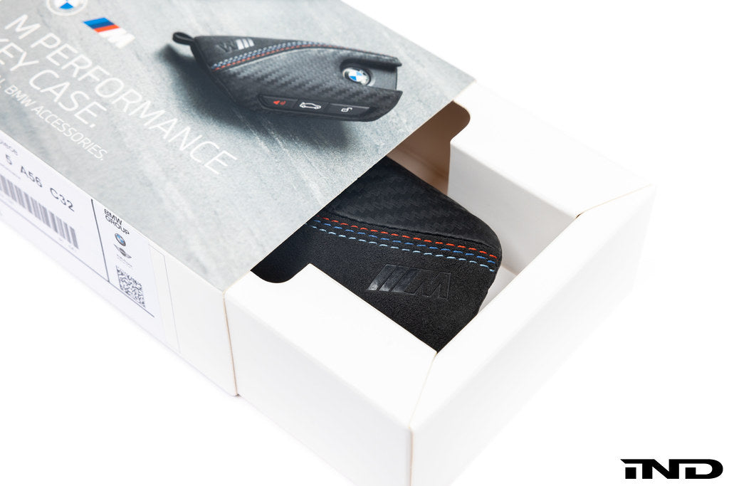 BMW M Performance Carbon with Tri-Color Stitched Alcantara Key Case