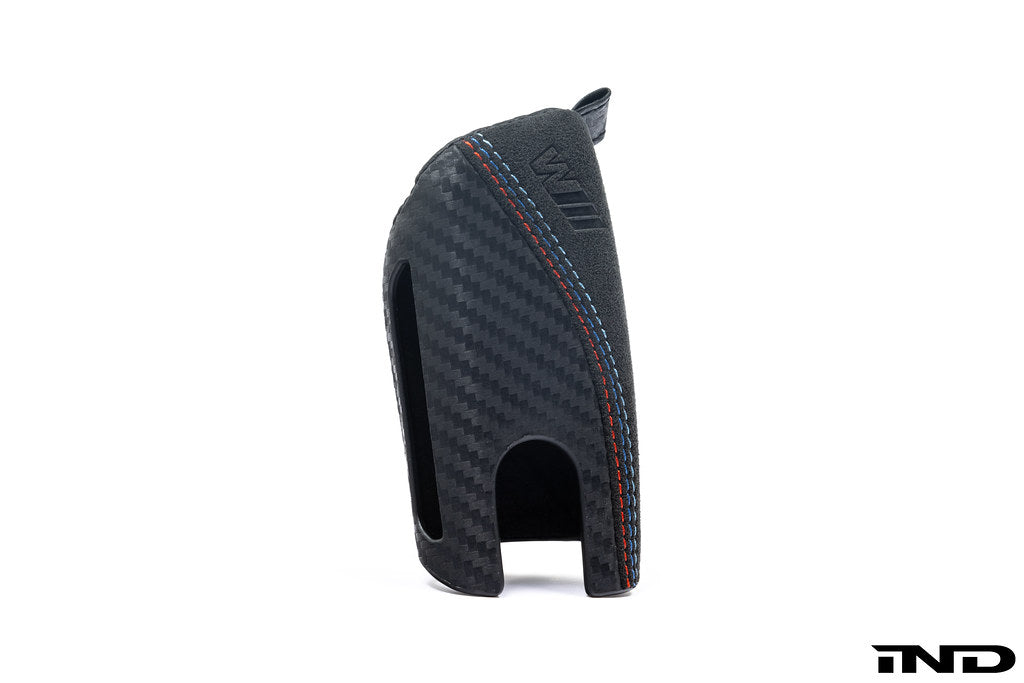 BMW M Performance Carbon with Tri-Color Stitched Alcantara Key Case