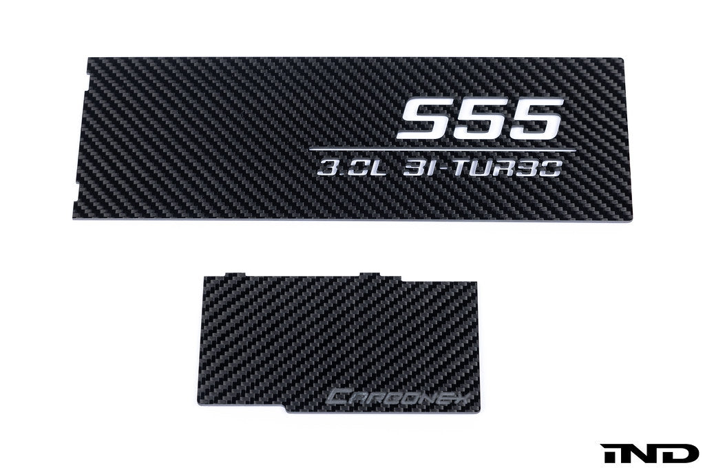 Carbonex F8X (S55) Carbon Charge Cooler Cover - Engraved