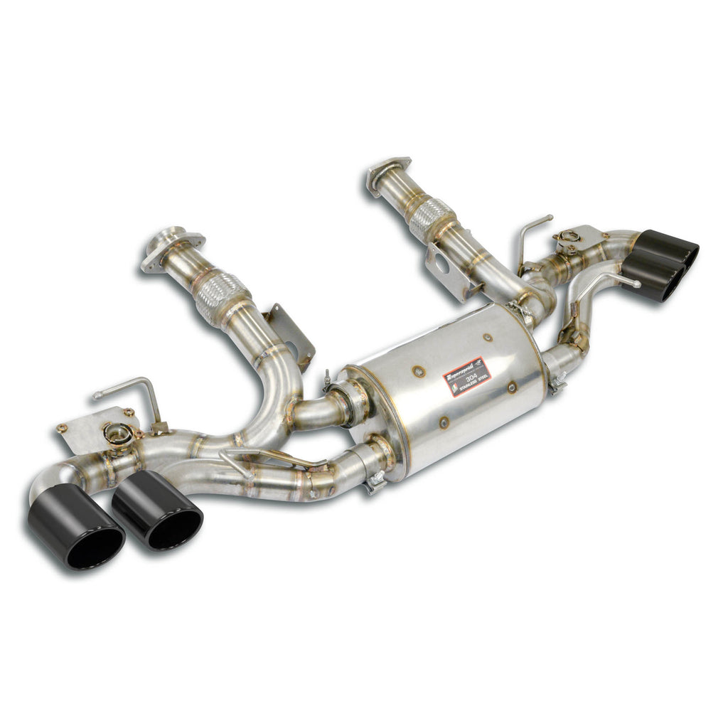 Supersprint CORVETTE C8 Rear Exhaust Right - Left With Valve, 4 Endpipes Oo 100 "Gun Metal Grey"