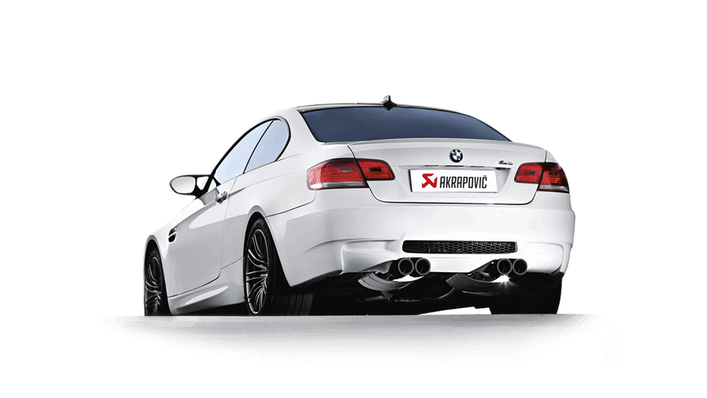 Akrapovic e92 e93 m3 evolution exhaust system w carbon tail pipe set titanium - iND Distribution