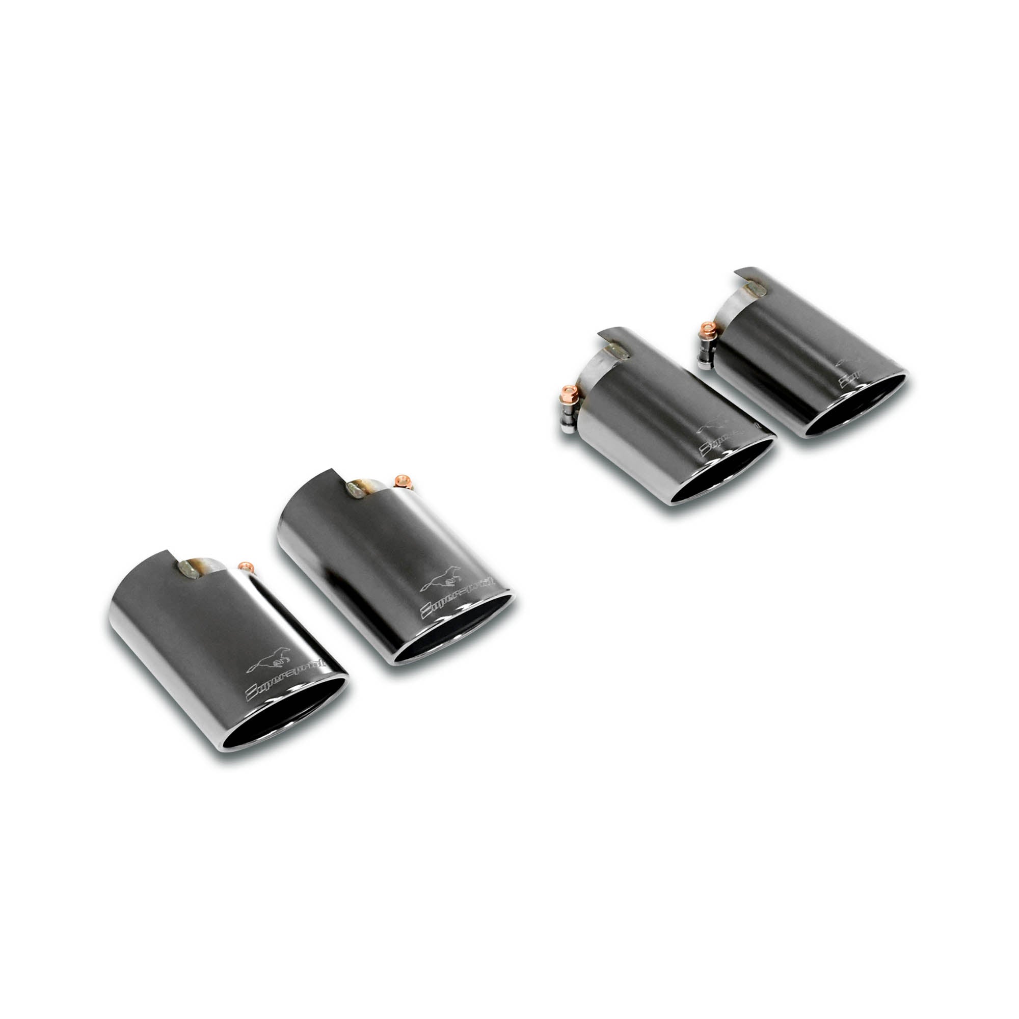 Supersprint Porsche Panamera Executive (LWB) Endpipe Kit Right + Left 4 Exit 100X75 "Gun Metal Grey"