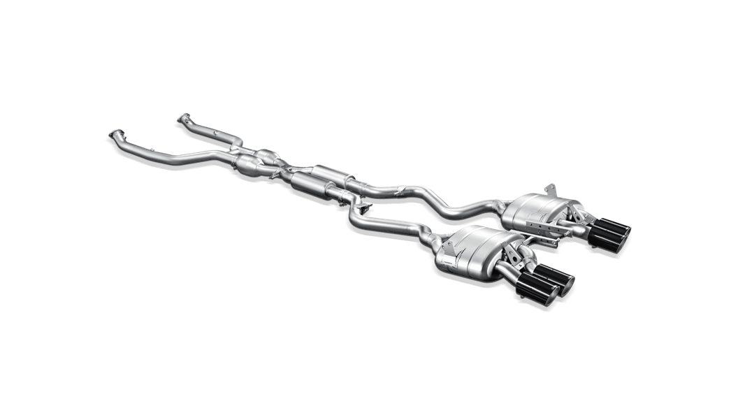 Akrapovic e92 e93 m3 evolution exhaust system w carbon tail pipe set titanium - iND Distribution