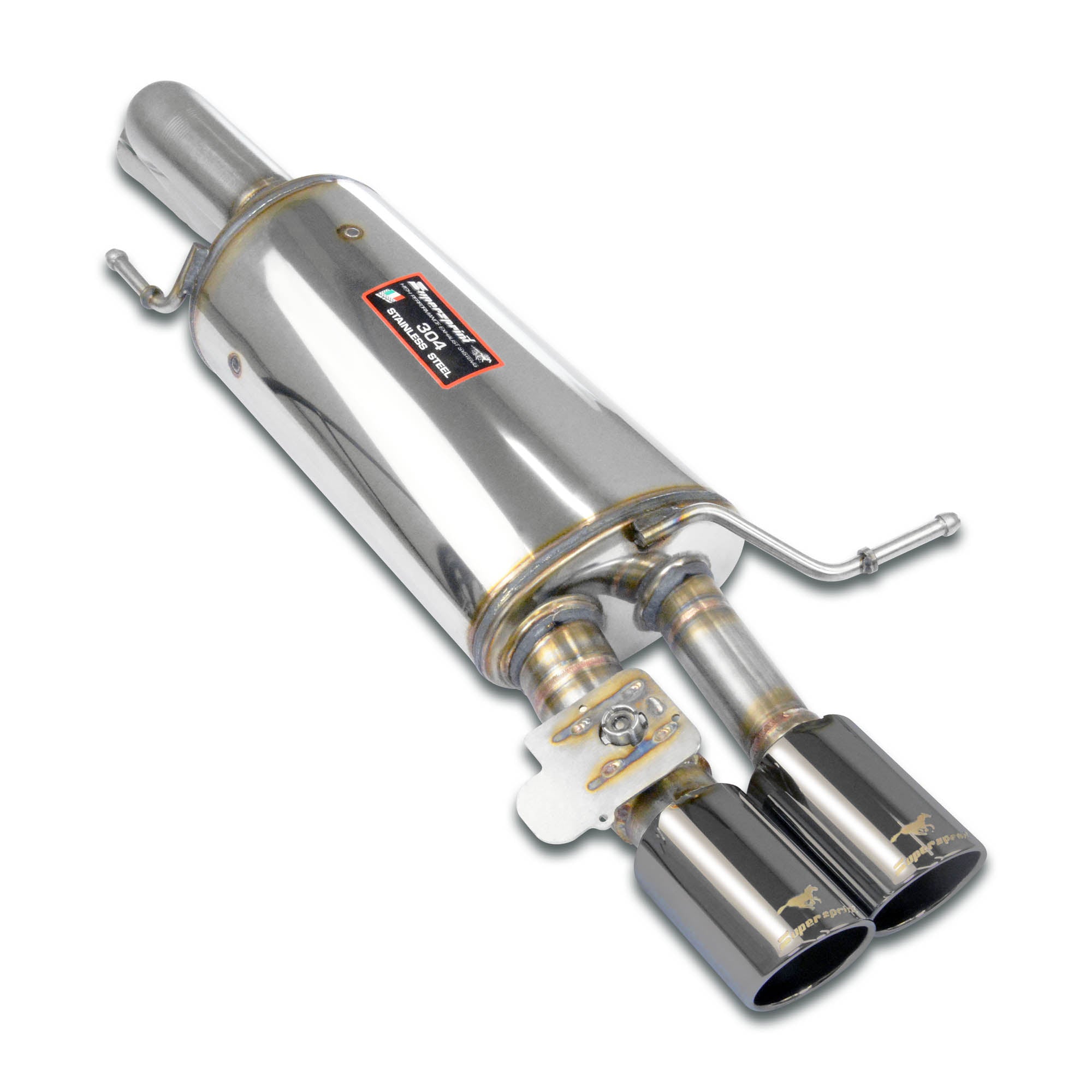 Supersprint Hyundai Rear Exhaust Oo 90 "Gun Metal Grey" With Valve