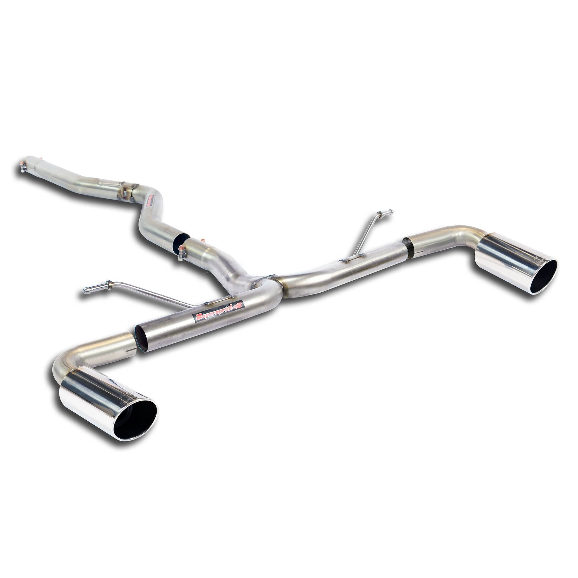 Supersprint BMW F20 / F21 LCI 2014 -> Connecting Pipe + Rear Pipe Right O90 - Left O90(Muffler Delete)