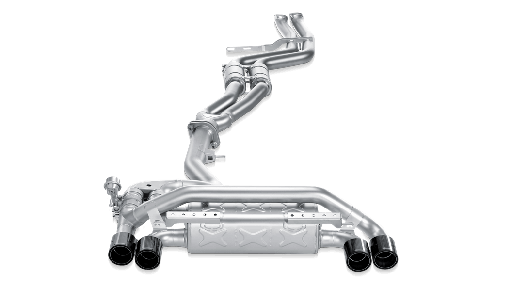 Akrapovic e82 1m coupe evolution exhaust system w carbon tail pipe set titanium - iND Distribution