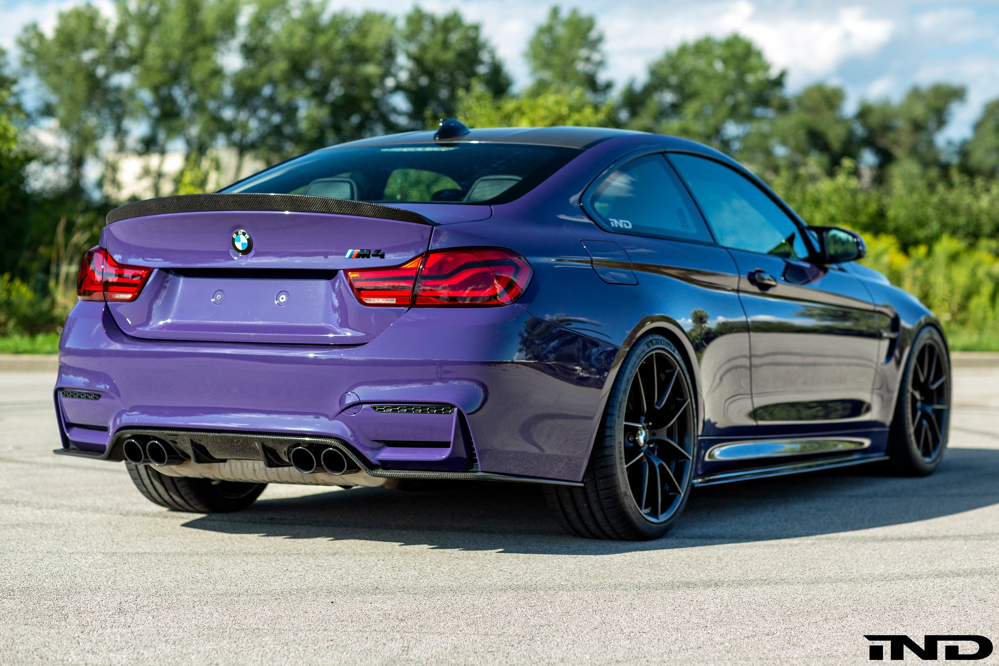 3d design f82 m4 dry carbon fiber trunk spoiler - iND Distribution