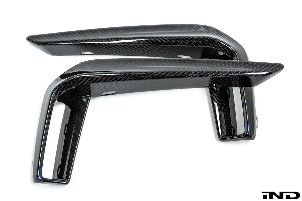 AutoTecknic g30 5 series m sport dry carbon front bumper trim - iND Distribution