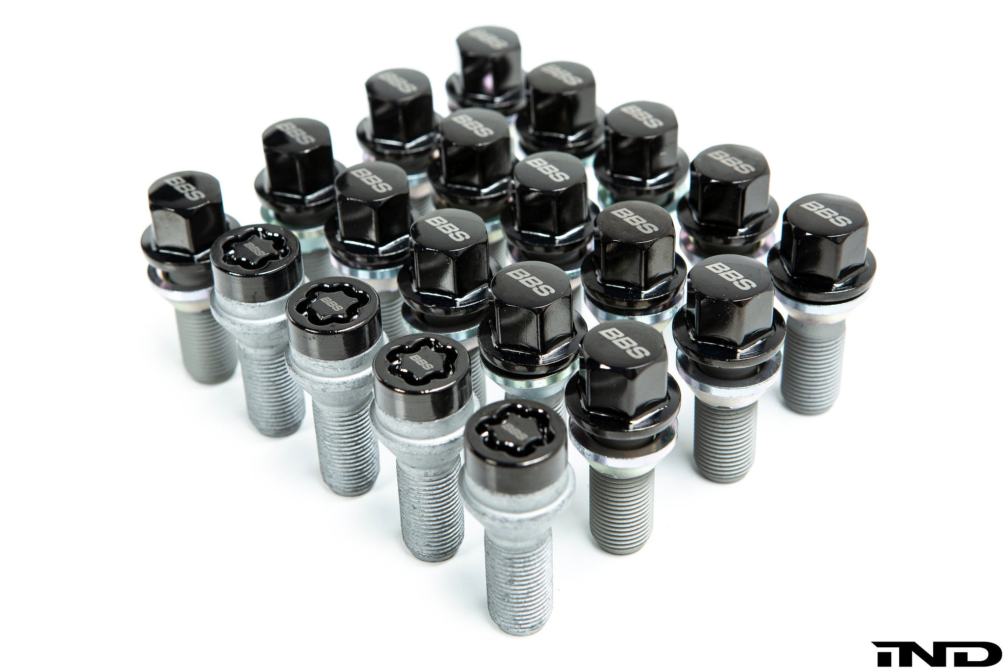 BBS m14x1 25 locking wheel bolt set black chrome - iND Distribution