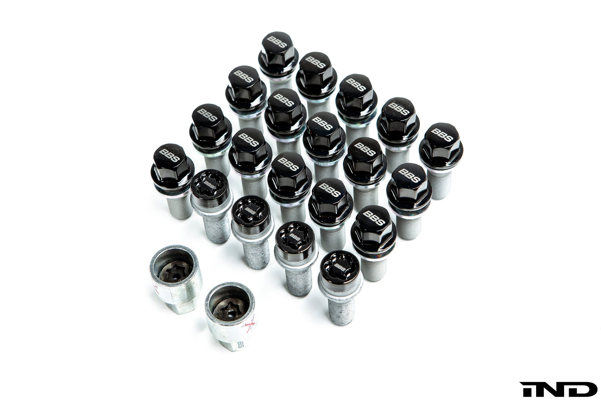 BBS m14x1 25 locking wheel bolt set black chrome - iND Distribution