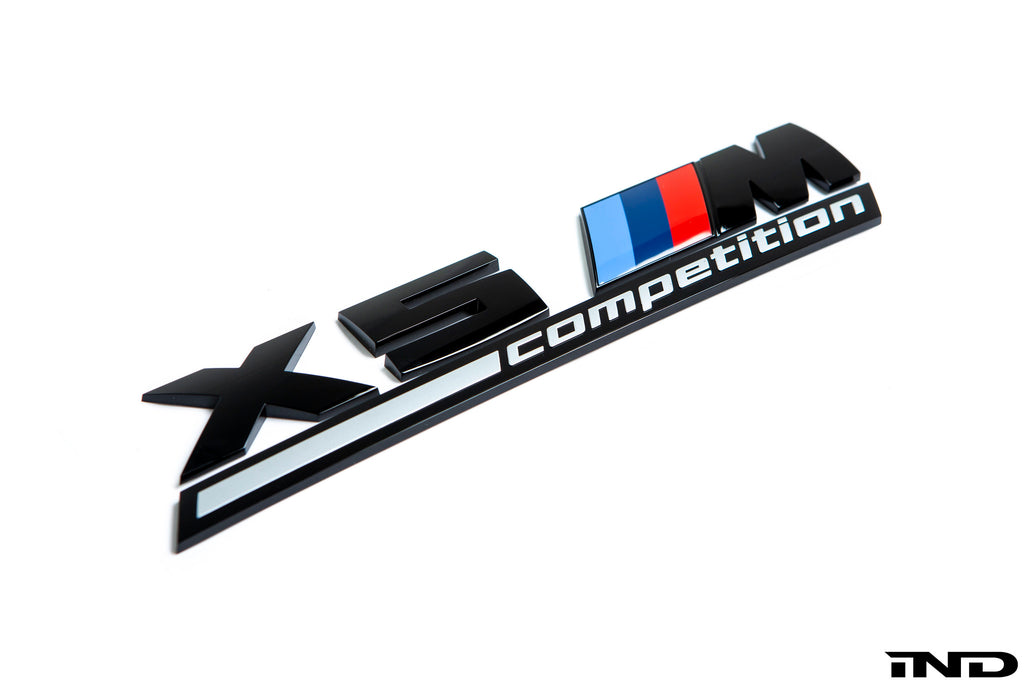 BMW F95 X5M Competition Trunk Emblem - Gloss Black