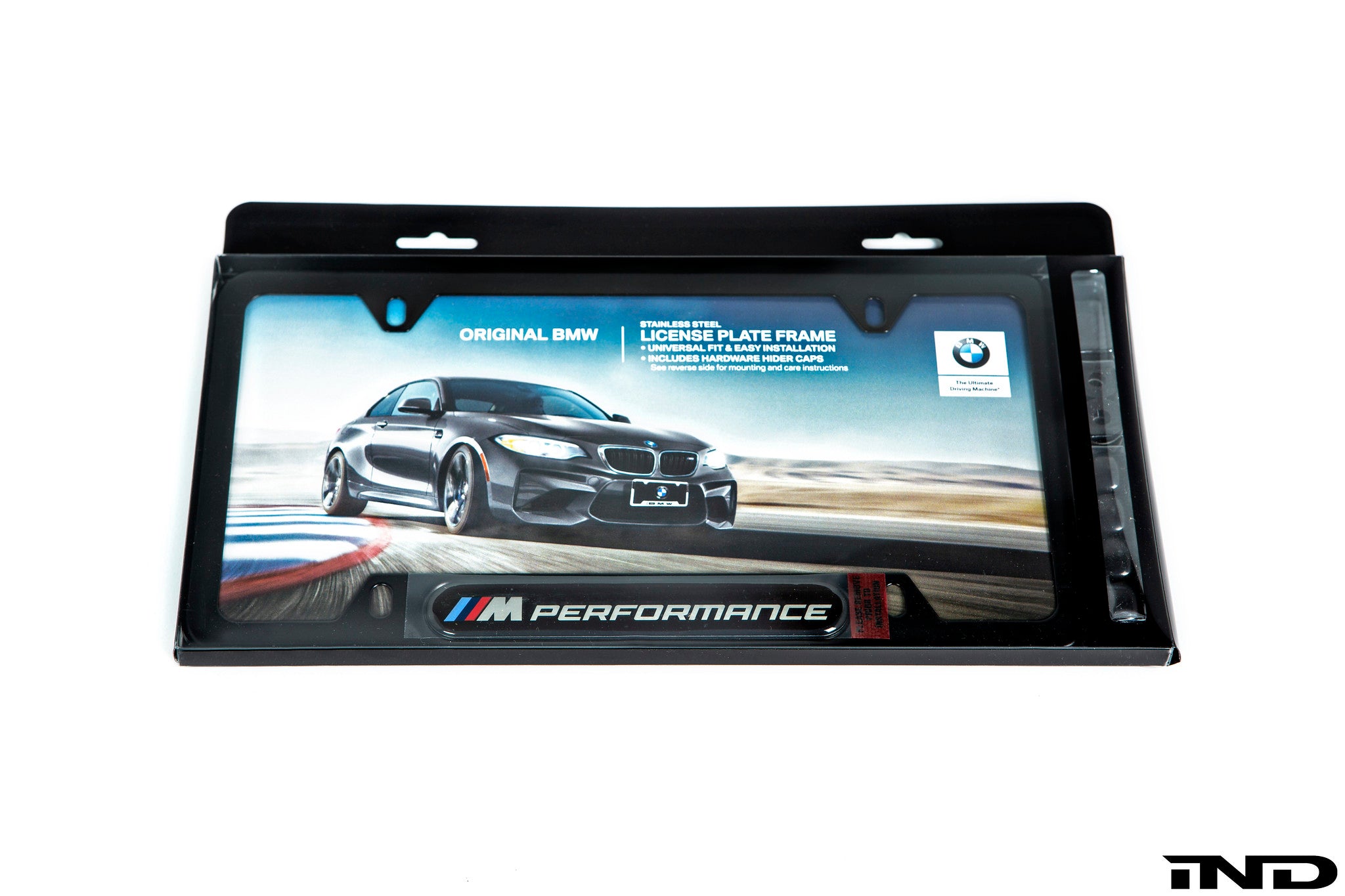 BMW M Performance Black Stainless Steel Plate Frame