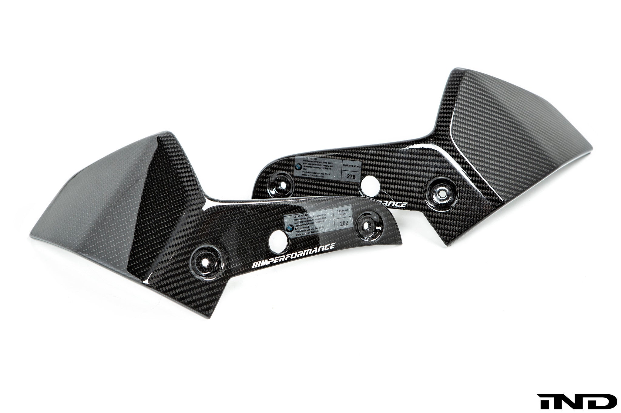 BMW m Performance g05 x5 carbon front winglet set - iND Distribution