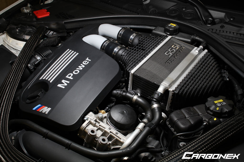 Carbonex F8X (S55) Carbon Charge Cooler Cover - Engraved