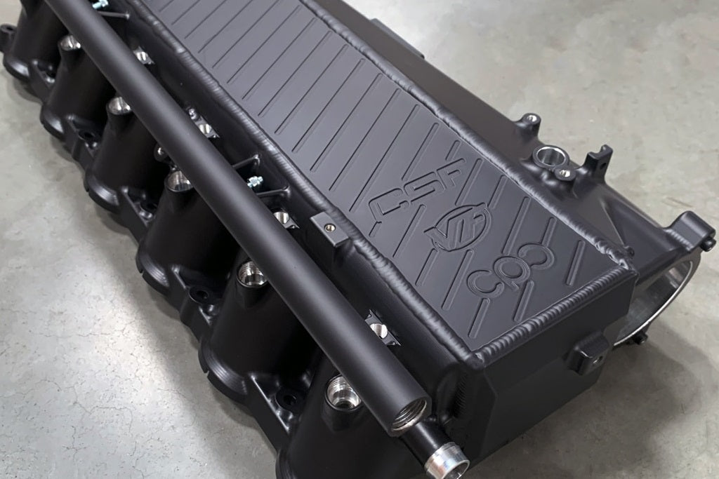 CSF B58 Charge-Air Cooler Arctic Black Manifold