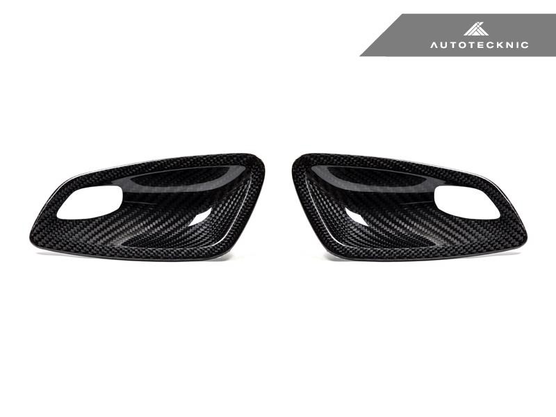 AutoTecknic e9x m3 3 series dry carbon interior door handle trim set - iND Distribution