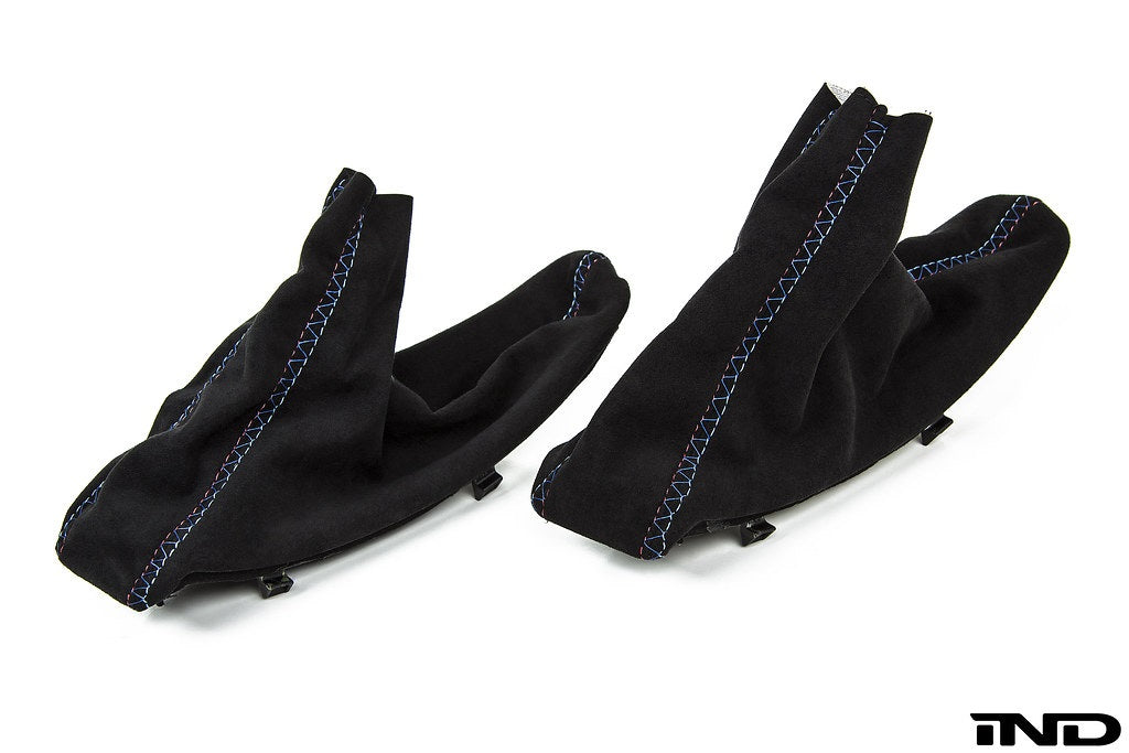 IND E9X M3 Tri-Color Stitched Alcantara E-Brake Boot - LHD