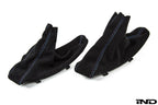 IND E9X M3 Tri-Color Stitched Alcantara E-Brake Boot - LHD