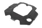 Eventuri black matte carbon engine cover for Audi C8 RS6 and RS7, with sleek exterior design and high-quality finish.