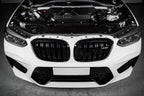 Eventuri carbon intake system installed BMW X3M X4M S58 engine bay