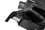 Eventuri FK8 Civic Type-R black carbon intake system with serial plaque, showcasing sleek performance-oriented design.