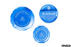 Goldenwrench Blackline Performance BMW M S58 engine cap cover set in blue, exterior car accessory for BMW M models.