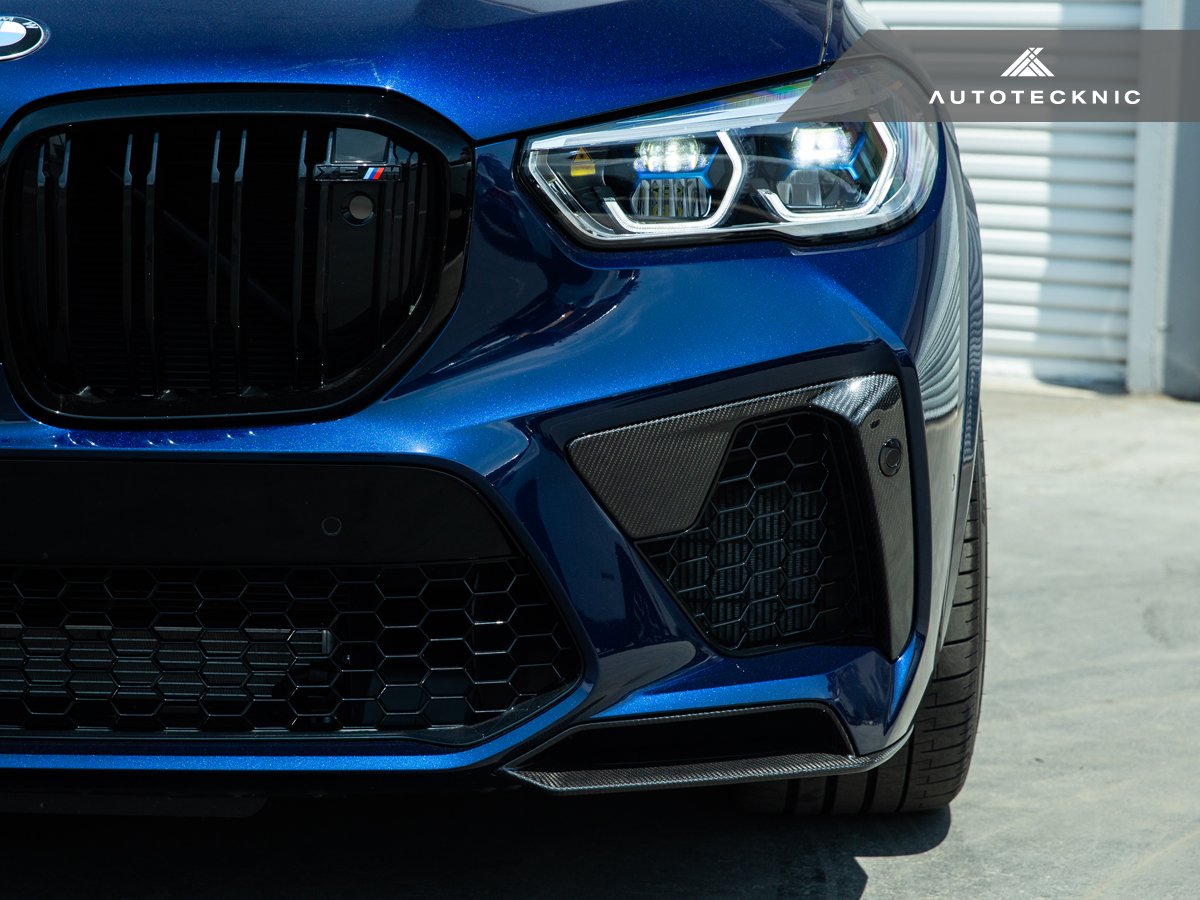 AutoTecknic F95 X5M Pre-LCI Performance Dry Carbon Front Splitter Set