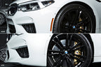 IND IND F90 M5 / G30 5-Series painted front reflector set mounted on exterior of vehicle, showcasing sleek design and finish.