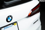 IND Painted BMW Roundel Set Installed Showing High-Gloss Black Surround and OEM BMW Center Emblem on Vehicle