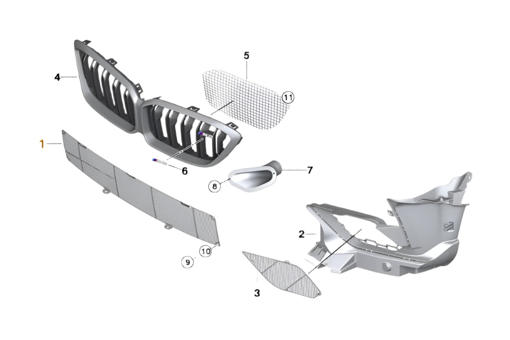 BMW Motorsport M2 CS Racing Front Bumper Mesh Grille Set