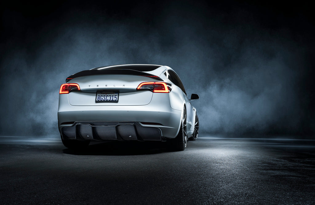 Vorsteiner telsa model 3 volta track edition rear carbon diffuser - iND Distribution