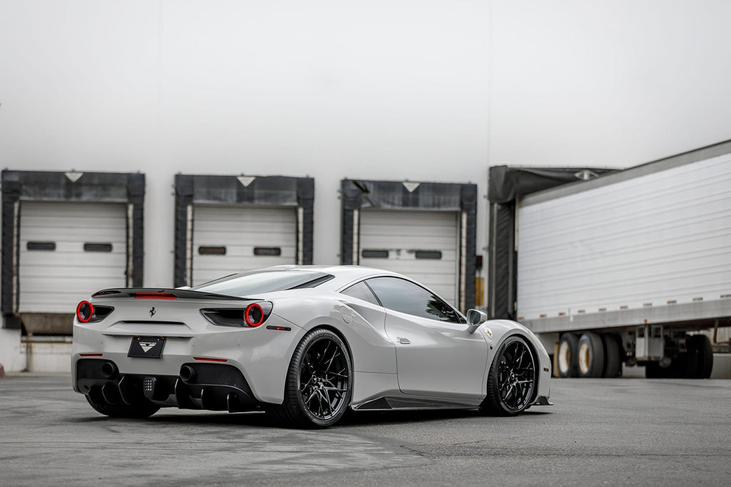 Vorsteiner ferrari 488 italia sideskirts carbon fiber glossy - iND Distribution