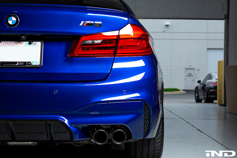 BMW f90 m5 black chrome exhaust tips - iND Distribution