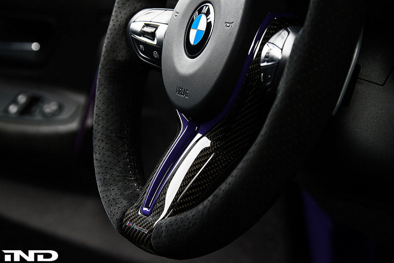 BMW m Performance gloss carbon steering wheel trim - iND Distribution
