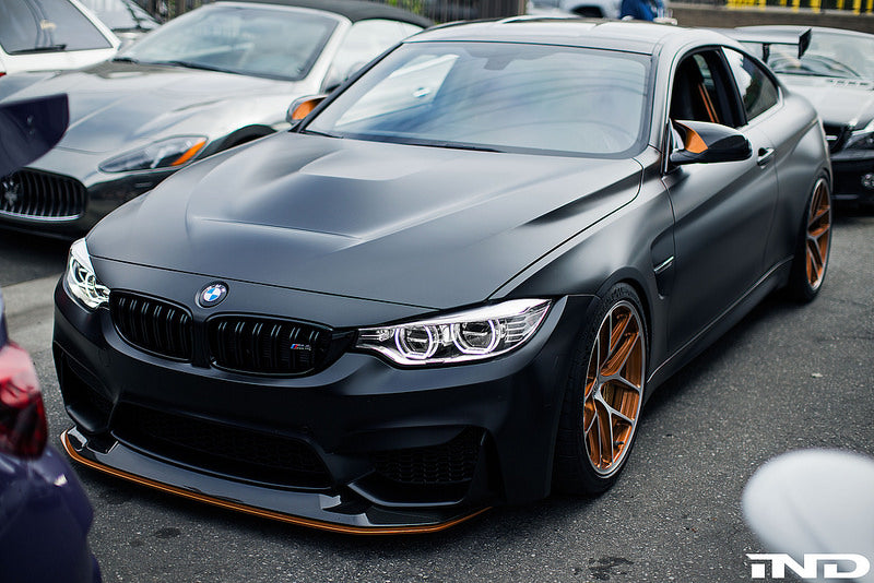 BMW m performance carbon fiber mirror caps with acid orange - iND Distribution