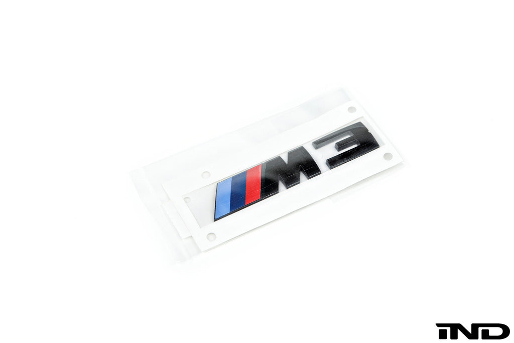 BMW OEM f80 m3 gloss black competition package trunk emblem - iND Distribution
